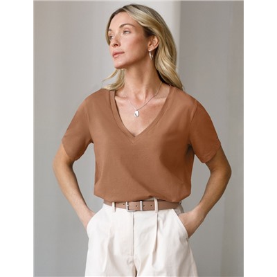 Футболка из премиального хлопка с эластаном