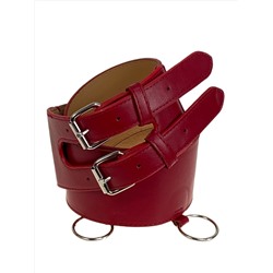 Ремень женский широкий из искусственной кожи, цвет красный