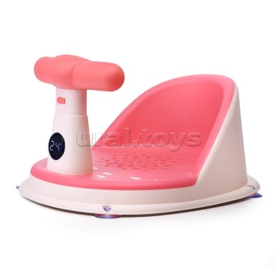 Детский стульчик - сиденье с термометром (розовый)