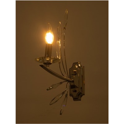 Бра настенное BayerLux «Барселона», 1хЕ14, 40 Вт, хром