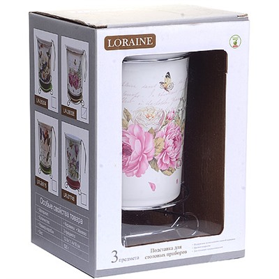 26338 Подставка д/стол/прибор 3пр Пионы LR(х24)