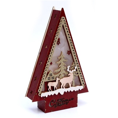 Декор с подсветкой «С новым годом», 14×4×22.5 см