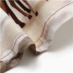 Дорожка на стол Этель «Лошадки» 30×70 см, 100% хлопок, саржа 190 г/м², бежевая/красная