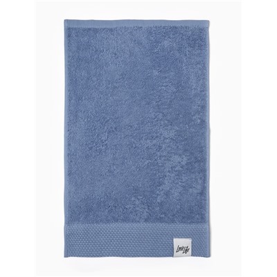 Полотенце махровое LoveLife «Монте» 70×130 см, синее, 100% хлопок, 430 г/м²