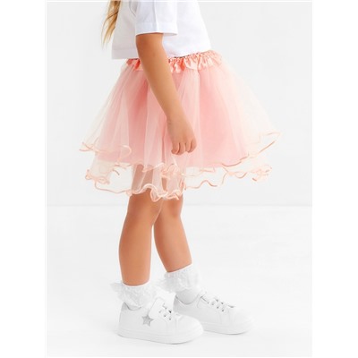 Юбка сетка детская KAFTAN, пудровый, размер 28