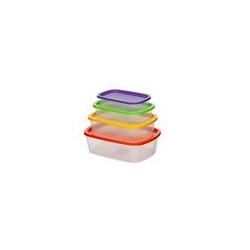 Контейнер для хран.продуктов BioFresh 4шт (0,5/1,0/1,6/2,3л) прямоуг IS10706 Spark Plast