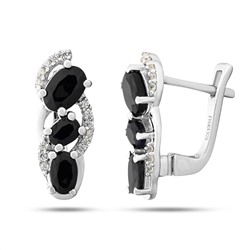 Серьги, сапфир корунд, Лабиринт