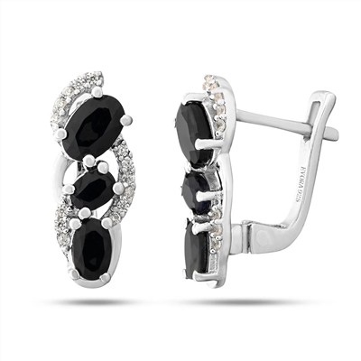 Серьги, сапфир корунд, Лабиринт