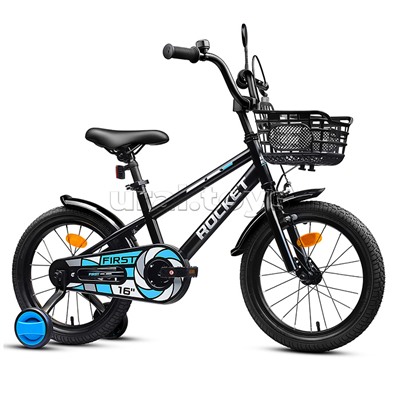 Велосипед 16" Rocket First, цвет черный