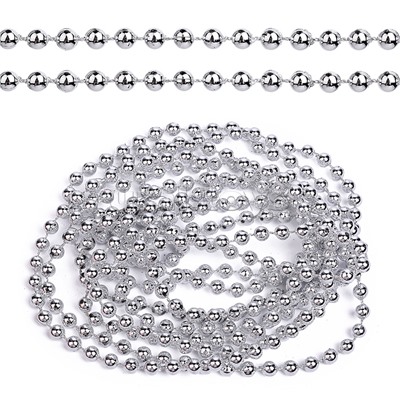 Бусы новогодние серебро (2,7м)