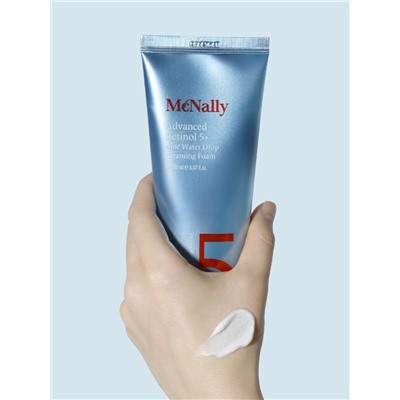 MCNALLY - ПЕНКА ДЛЯ УМЫВАНИЯ С РЕТИНОЛОМ И ЭКСТРАКТОМ АЛОЭ ADVANCED RETINOL 5+ALOE WATER DROP CLEANSING FOAM, 150 МЛ
