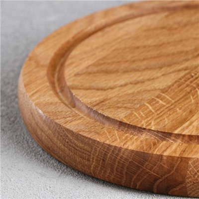 Тарелка-доска для подачи «Вселенная», d=20 см, массив ясеня