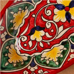 Селёдочница узбекская Риштанская Керамика, 24 см, красная, МИКС