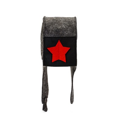 Шапка для бани и сауны «Танкист», полиэфир 70%, шерсть 30%