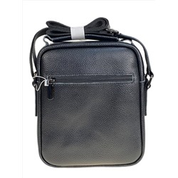 Сумка мужская из натуральной кожи, цвет черный