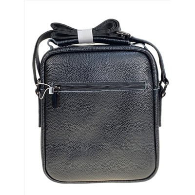 Сумка мужская из натуральной кожи, цвет черный