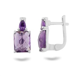 Серьги, аметист, Ксения