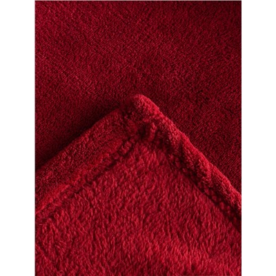 Плед «Этель», 180×200 см, корал-флис, бордовый