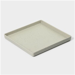 Блюдо сервировочное «Мрамор», 24.5×2.5 см, серое