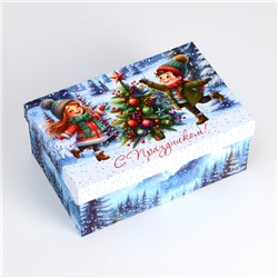 Набор подарочных новогодних коробок 10 в 1 «Новогодние каникулы», 32.5×20×12.5 - 12×7×4 см