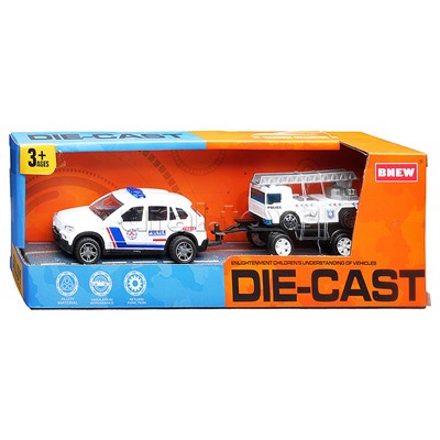 Машина "Городская служба полиции" металл, в коробке