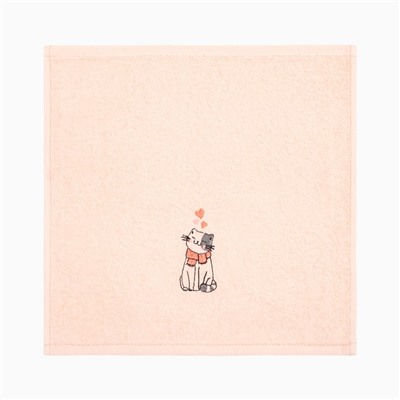 Салфетки махровые «Этель. Котики» 30×30 см - 3 шт., хлопок 100%