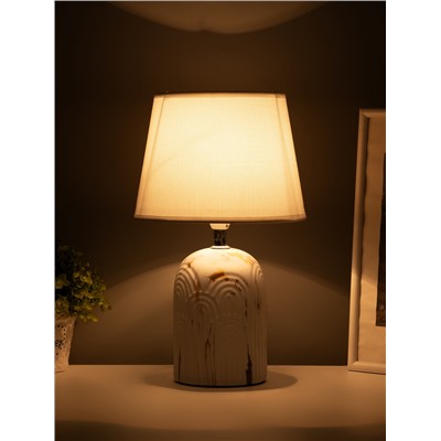 Лампа настольная RISALUX «Глим» E14, 1×40 Вт, белый/золотой