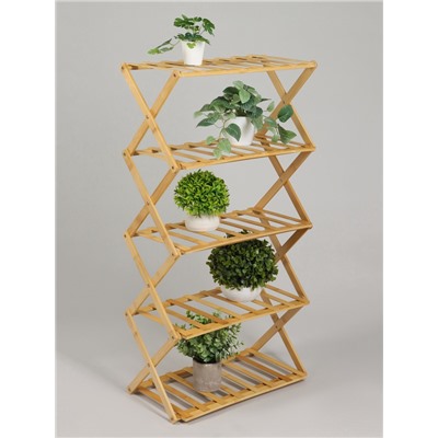 Стеллаж универсальный, 5 полок, 50×25×89 см, напольный, открытый, Greengo