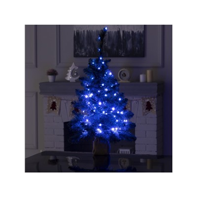 Гирлянда «Нить» 10 м роса, IP20, серебристая нить, 100 LED, пульт ДУ, свечение RGB, USB