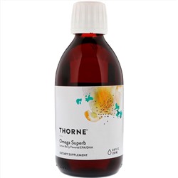 Thorne Research, Omega Superb, добавка с омега кислотами, со вкусом лимона и ягод, 250 мл (8,45 жидк. унции)