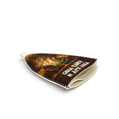 Шапка для бани и сауны «Сила тайги и дух леса», полиэфир, шерсть