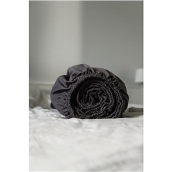 Простынь перкаль на резинке- Графит