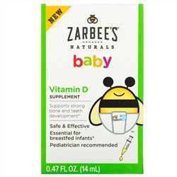 Zarbee's, Витамин D для малышей, 14 мл (0,47 жидк. унции)