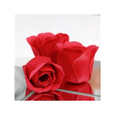 Мыльные розочки, красные, набор 3 шт.