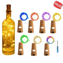 Гирлянда пробка для бутылки, синий свет