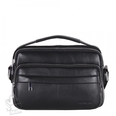 Сумка мужская кожаная 2071BSH black Heanbag