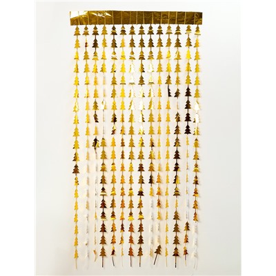 Занавес новогодний для фотозоны «Ёлочка», золотой