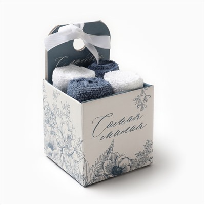 Салфетки махровые «Этель» Light blue, 30×30 см - 4 шт., хлопок 100%