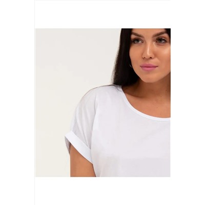 Футболка без рисунка с отворотами на рукавах, хлопок 100%, Арт. 561 НАТАЛИ, 1070918