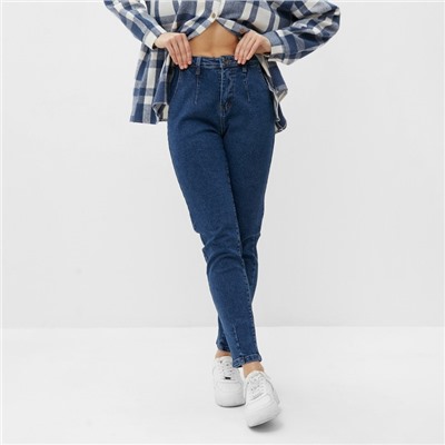 Джинсы женские мом, размер 27 (42-44), синие