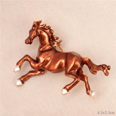 Брошь Лошадь Символ года 2026 / 2519-45 /уп 24/