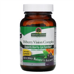 Nature's Answer, Bilberry Vision Complex, 60 Vegetarian Capsules