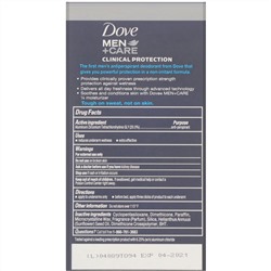 Dove, Men+Care, дезодорант-антиперспирант, клиническая защита, «Чистый комфорт», 48 г (1,7 унции)