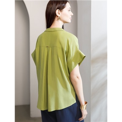 Блузка с коротким рукавом из вискозы с лиоцеллом