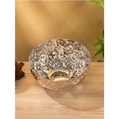 Миска гранёная, 25×25×12.5 см, нержавеющая сталь