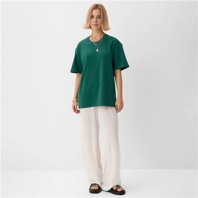 Футболка женская MINAKU, зелёная, размер 42-44