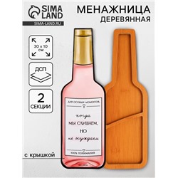 Менажница «Не осуждаем», с крышкой, 30×10 см