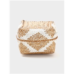 Корзинка плетёная «Манадо», 16×16×12 см, бамбук, светлая