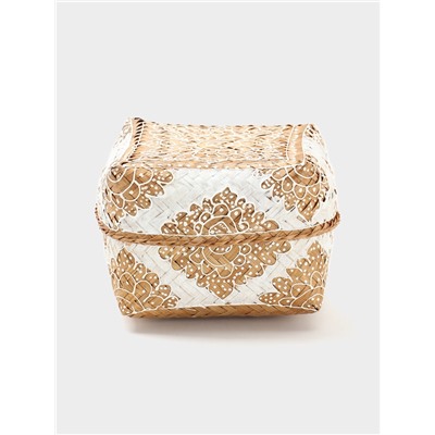 Корзинка плетёная «Манадо», 16×16×12 см, бамбук, светлая