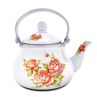 25617 Заварник ЭМАЛЬ с/сито 1,5л РОЗА MB (х24)